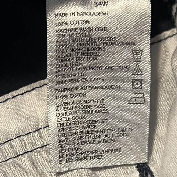 Nautica Mens Navy Blue Cargo Shorts 100% Cotton Size 34W - Picture 6 of 12